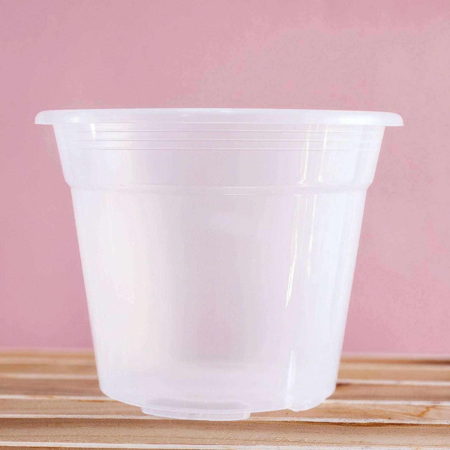 Macetero plástico transparente grueso (vivero)