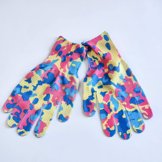 Guantes floreados delgados