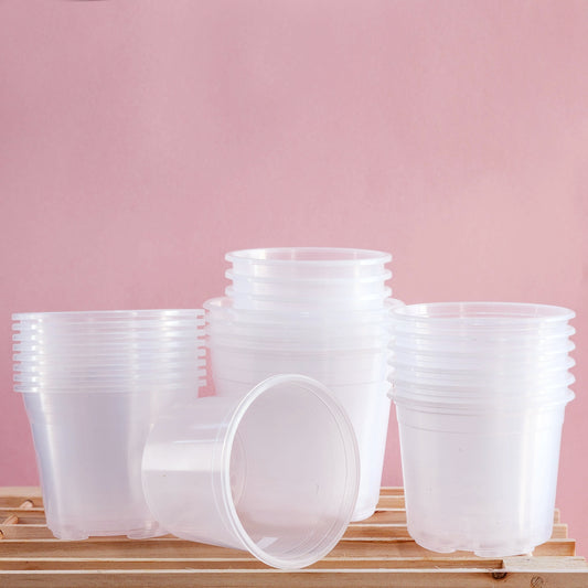 Macetero plástico transparente grueso (vivero)